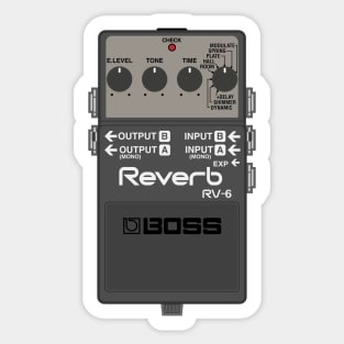 Boss RV-6 Reverb Guitar Effect Pedal Sticker